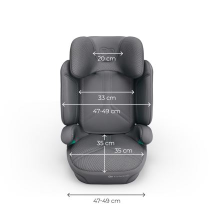 KINDERKRAFT - Sklopivo autosedište XPAND 2 PRO 100-150 cm sivo