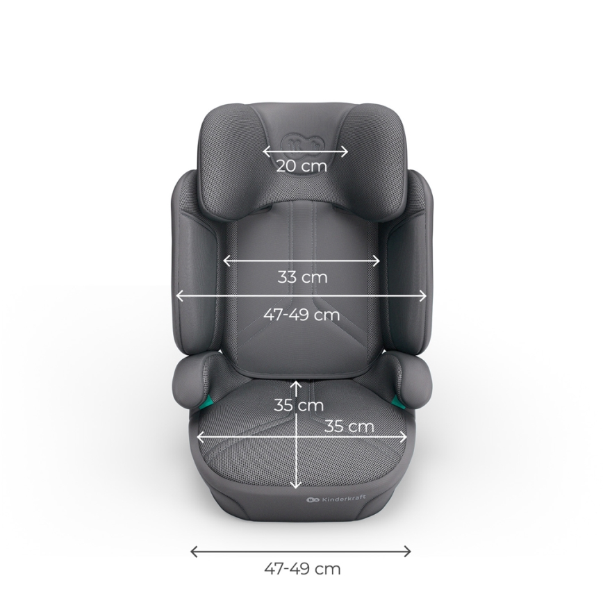 KINDERKRAFT - Sklopivo autosedište XPAND 2 PRO 100-150 cm sivo