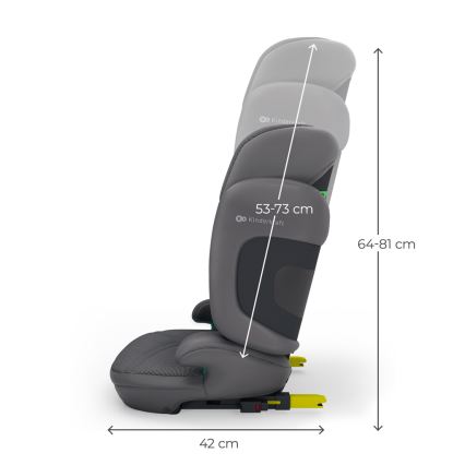 KINDERKRAFT - Sklopivo autosedište XPAND 2 PRO 100-150 cm sivo