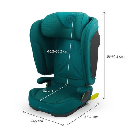 KINDERKRAFT - Sklopivo dečije auto-sedište UNITY 2 i-Size 100-150 cm tirkizno