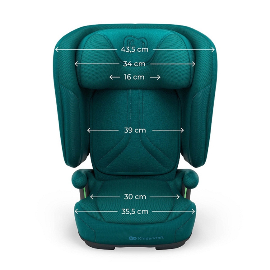 KINDERKRAFT - Sklopivo dečije auto-sedište UNITY 2 i-Size 100-150 cm tirkizno