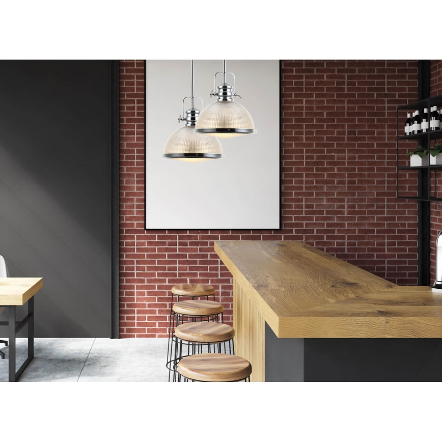 Luster na stalku THOR, 1x E27/11W/230V, sjajni hrom
