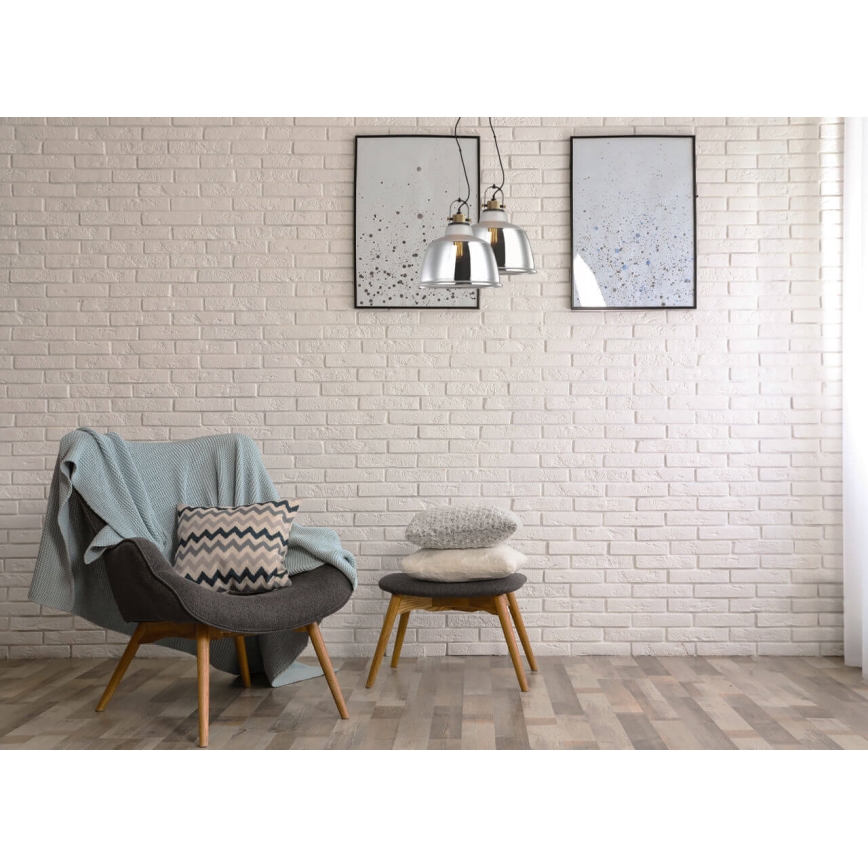 Luster na sajli ASGARD 1xE27/11W/230V, srebrne boje