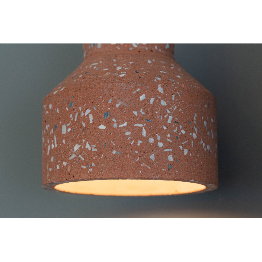 Luster na sajli RESIN 1xE27/11W/230V ružičasta/crna