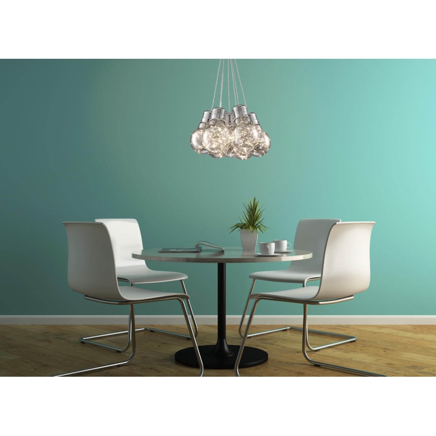 LED luster na sajli BULBS LED/30W/230V sjajni hrom