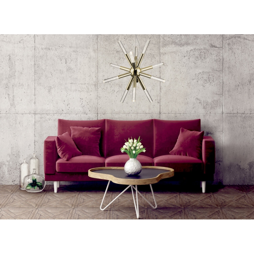 LED luster na sajli EIRENE 12xLED/5W/230V zlatni
