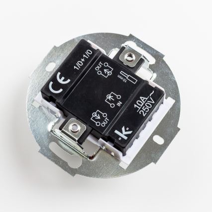 Kliklap - Retro dvostruki taster bez okvira, sivi