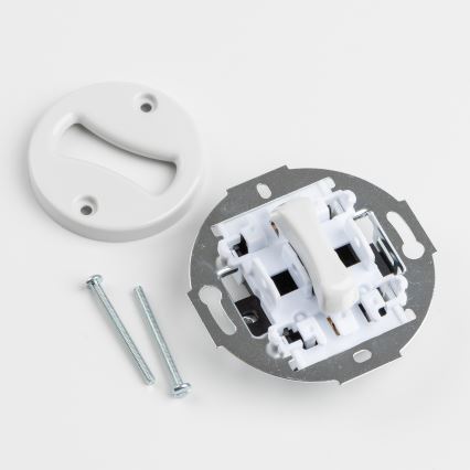 Kliklap - Retro jednopolni prekidač bez okvira br. 1 keramički beli