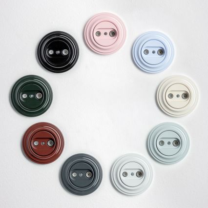 Kliklap - Retro krajnja TV+R utičnica sa okvirom, smeđa