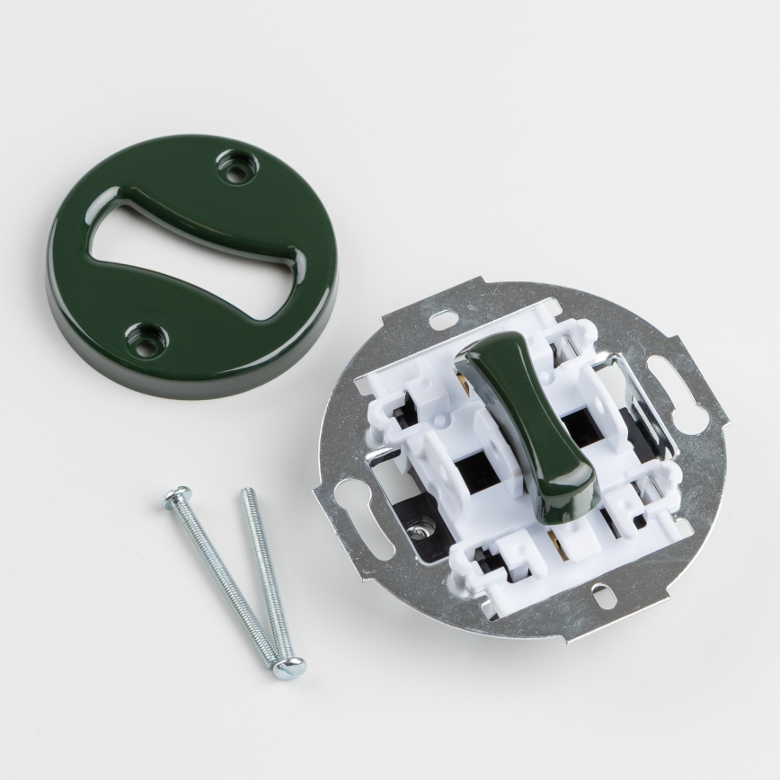 Kliklap - Retro križni prekidač bez okvira br. 7, zelena