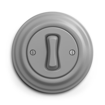 Kliklap - Retro križni prekidač sa okvirom br. 7, sivi