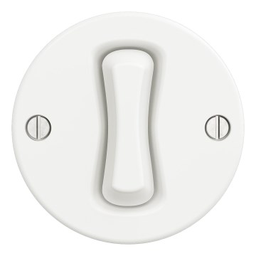 Kliklap - Retro krstasti prekidač bez okvira br. 7 snežno bela