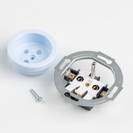 Kliklap - Retro kućna utičnica bez okvira 230 V plava