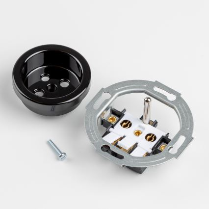 Kliklap - Retro kućna utičnica bez okvira 230V crna