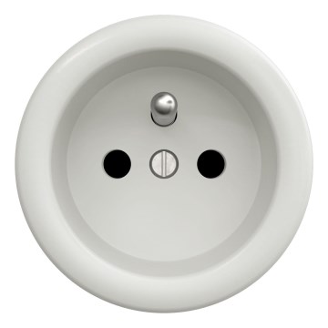 Kliklap - Retro kućna utičnica bez okvira 230V keramička bela