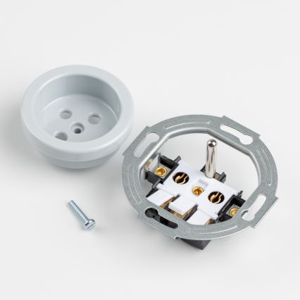 Kliklap - Retro kućna utičnica bez okvira 230V siva