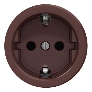 Kliklap - Retro kućna utičnica bez rama SCHUKO 230V/16A braon