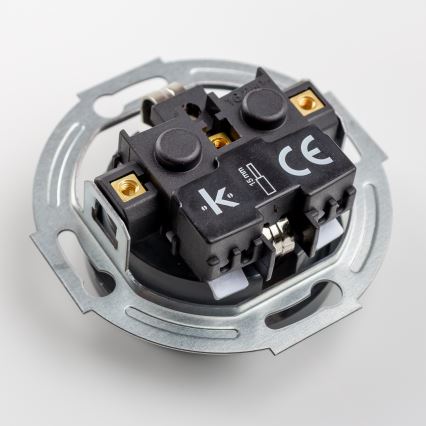 Kliklap - Retro kućna utičnica sa okvirom SCHUKO 230V/16A, antracit