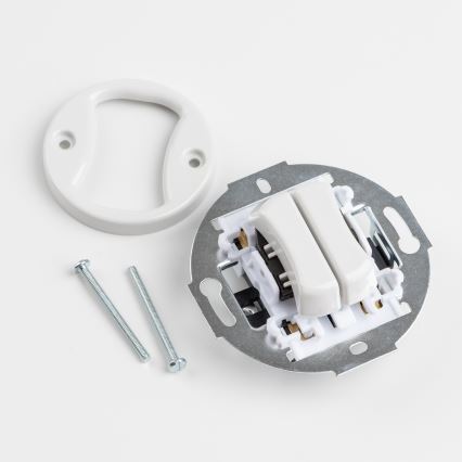 Kliklap - Retro serijski keramički beli prekidač sa ramom br. 5