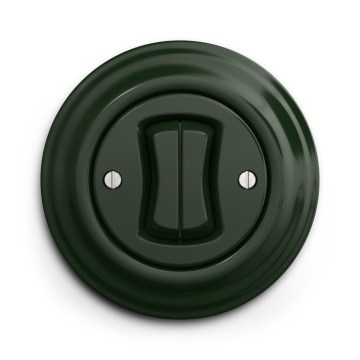 Kliklap - Retro serijski prekidač sa ramom br. 5, zelene boje