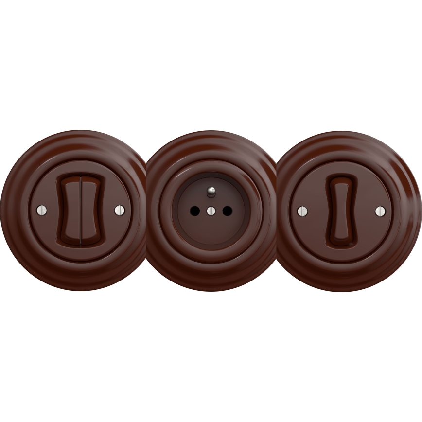 Kliklap - Retro središnji okvir, braon