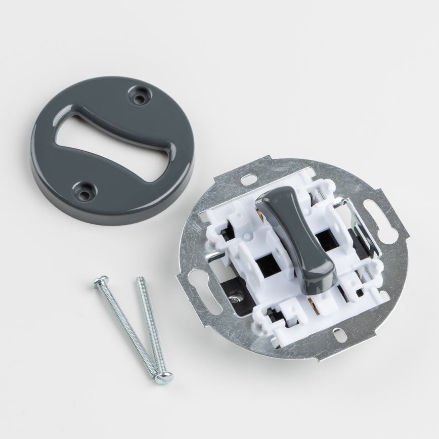 Kliklap - Retro stepenišni prekidač bez okvira br. 6 antracit