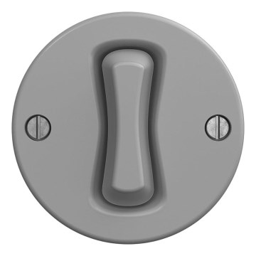 Kliklap - Retro ukršteni prekidač bez okvira br. 7 siva