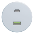 Kliklap - Retro USB utičnica A+C bez okvira plava