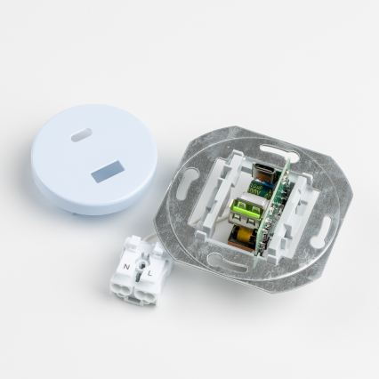 Kliklap - Retro USB utičnica A+C sa okvirom, plava