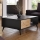 Klub sto DIAMOND 40x104 cm crna/hrast evoke