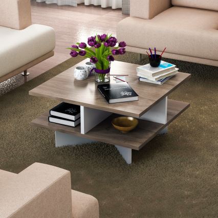 Klub sto HAMTON 31,2x60 cm braon/bela