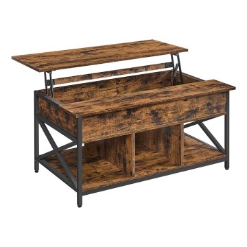 Klub sto NYRO sa podiznom pločom, braon/crna