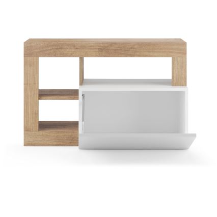 Klupa LENOR 91x209 cm bela/braon