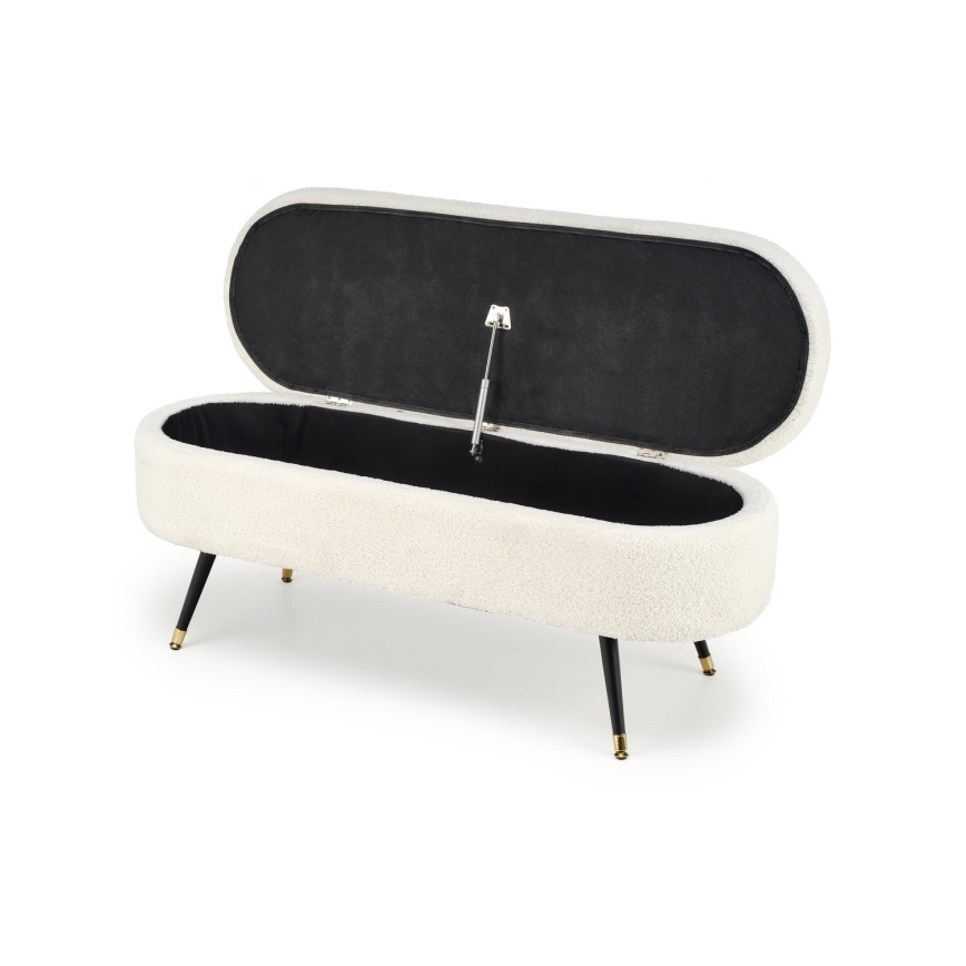 Klupa sa prostorom za odlaganje AVEIRO 46x120 cm bela