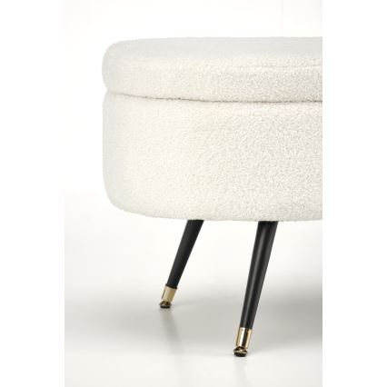 Klupa sa prostorom za odlaganje AVEIRO 46x120 cm bela