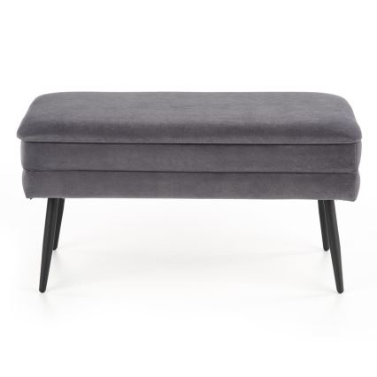 Klupa sa prostorom za odlaganje VELVA 37x78 cm siva