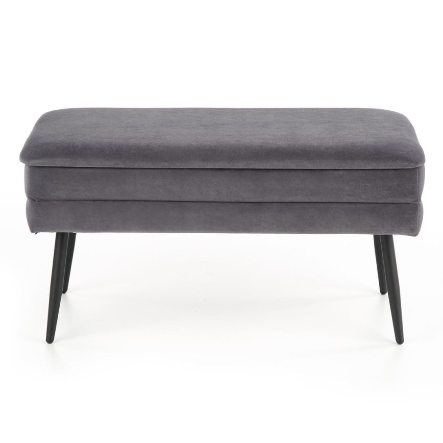 Klupa sa prostorom za odlaganje VELVA 37x78 cm siva