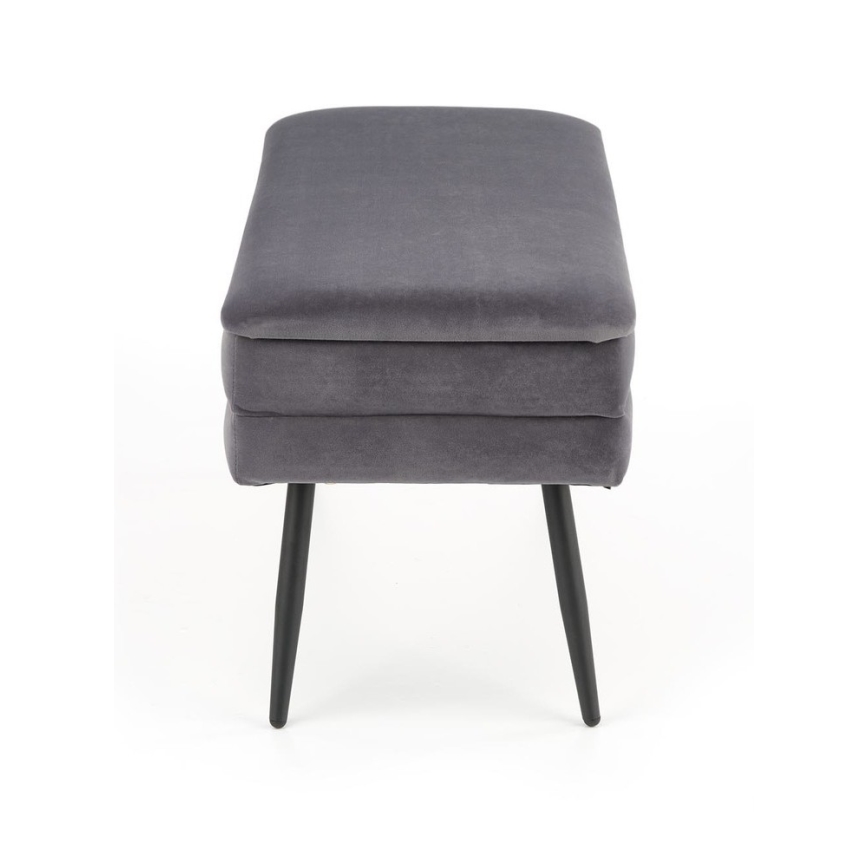 Klupa sa prostorom za odlaganje VELVA 37x78 cm siva