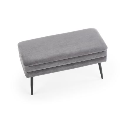 Klupa sa prostorom za odlaganje VELVA 37x78 cm siva