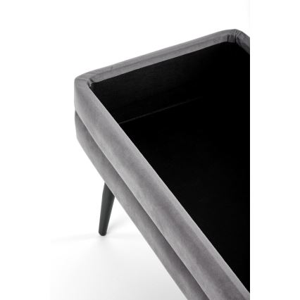 Klupa sa prostorom za odlaganje VELVA 37x78 cm siva