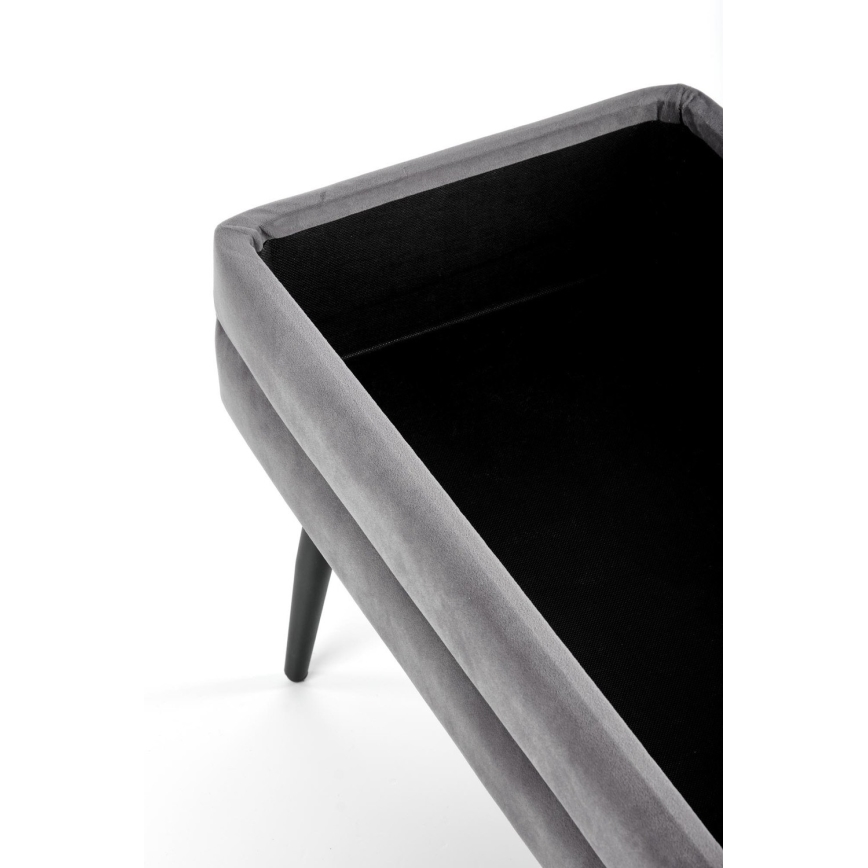 Klupa sa prostorom za odlaganje VELVA 37x78 cm siva