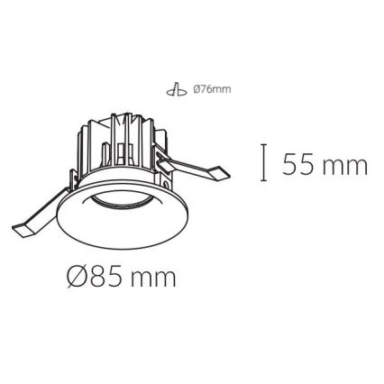 Kohl Lighting - LED ugradno svetlo za kupatilo LUXO LED/12W/230V IP65