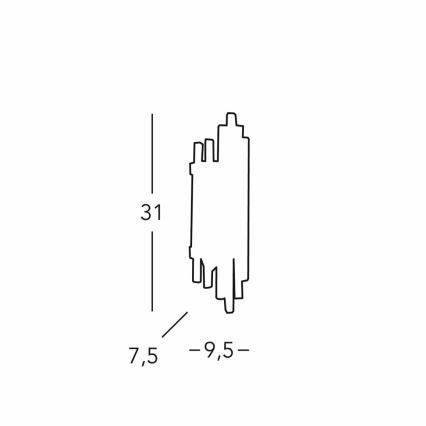 Kolarz 0342.62S.5 - Zidna svetiljka ONTARIO 2xE14/40W/230V 31 cm polirani hrom
