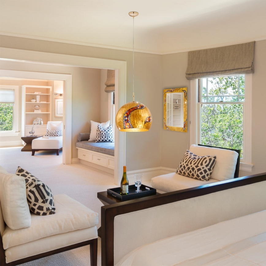 Kolarz 0392.31L.3.Ki.Au - Viseći luster na sajli LUNA 1xE27/60W/230V 24K zlato