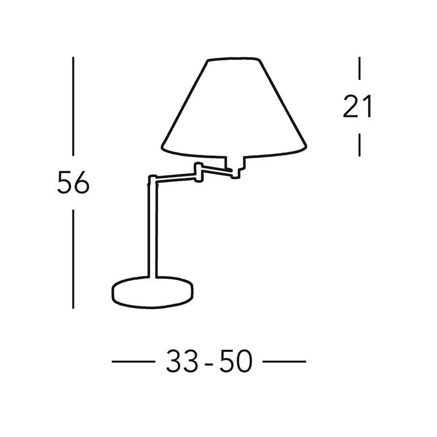 Kolarz 264.71.6 - Stona lampa HILTON 1xE27/60W/230V