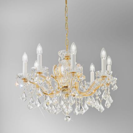 Kolarz 3149.88.3.KoT - Kristalni luster na lancu MARIA LOUISE, 8xE14/40W/230V, 24K pozlata