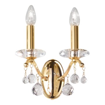 Kolarz 3234.62.3.KoT - Kristalna zidna svetiljka CARMEN 2xE14/60W/230V 24K pozlata