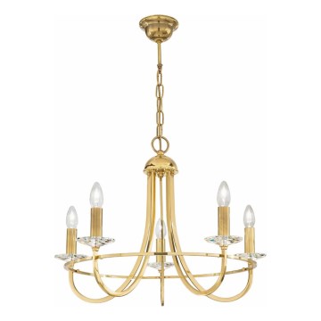 Kolarz 330.85.8C - Kristalni luster na lancu IMPERIAL 5xE14/60W/230V zlatna
