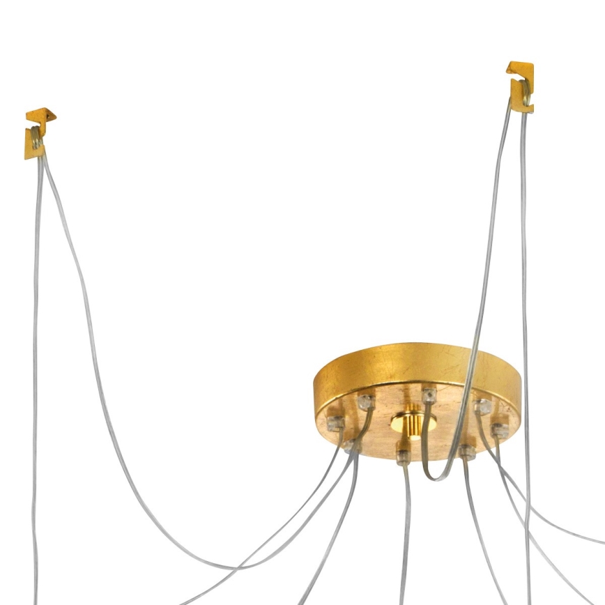 Kolarz 6009.30830 - Luster na sajli RAGGIO 8xE14/25W/230V pauk 24K zlato