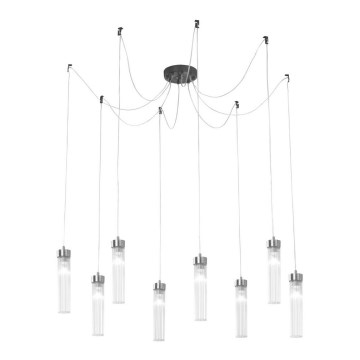 Kolarz 6009.30860 - Luster na lanku RAGGIO 8xE14/25W/230V, u obliku pauka, mat hrom